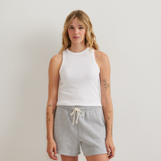 Women's Softline Ribbed Tank - White