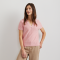 Women's Diamond Stitch Short Sleeve Pullover Sweater