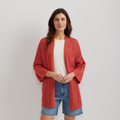Women's Long Open Stitch Cardigan