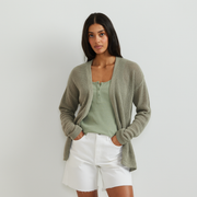 Women's Open-Front Cardigan - Sage