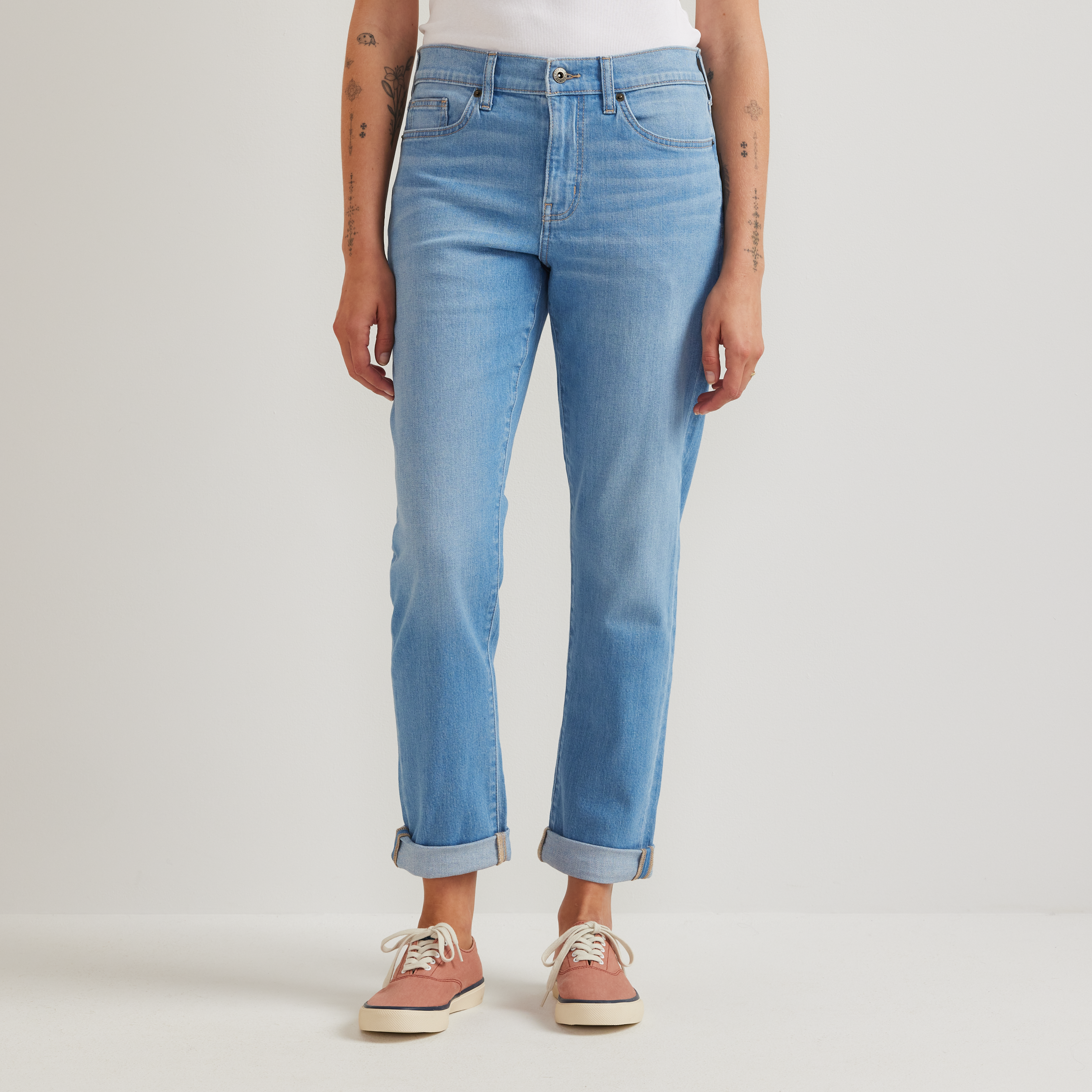 Women's Boyfriend Mid-Rise Slim Fit Jeans