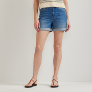 Women's Boyfriend Denim Shorts - Washed Indigo