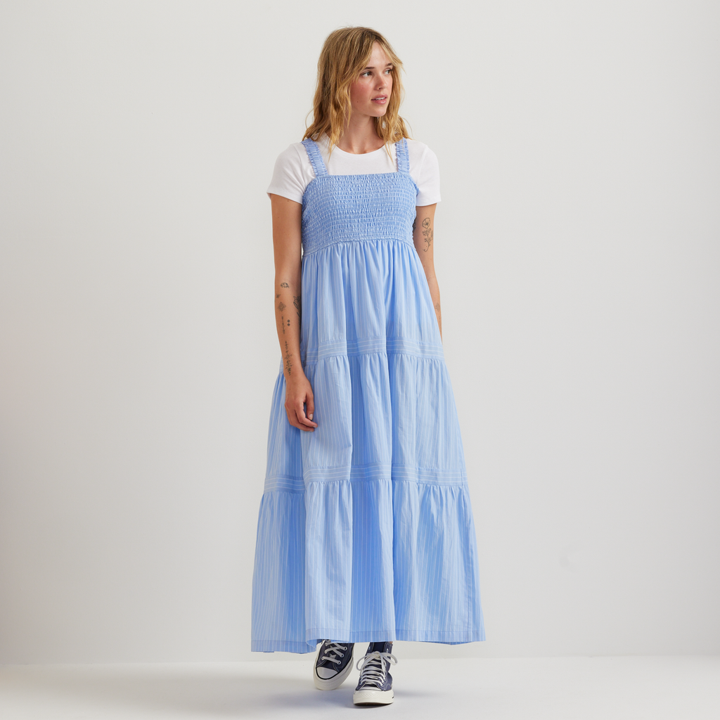 Women's Smocked Tiered Midi Dress