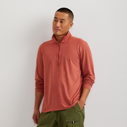 Men's Mountain Trek 1/2-Zip Mock - Mineral Red