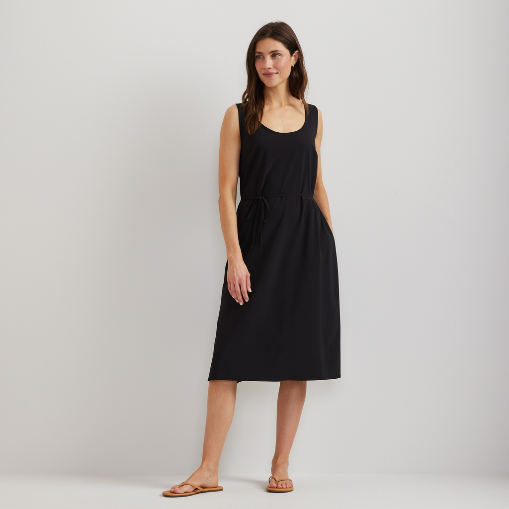 Women's Departure Tie Front Midi Dress