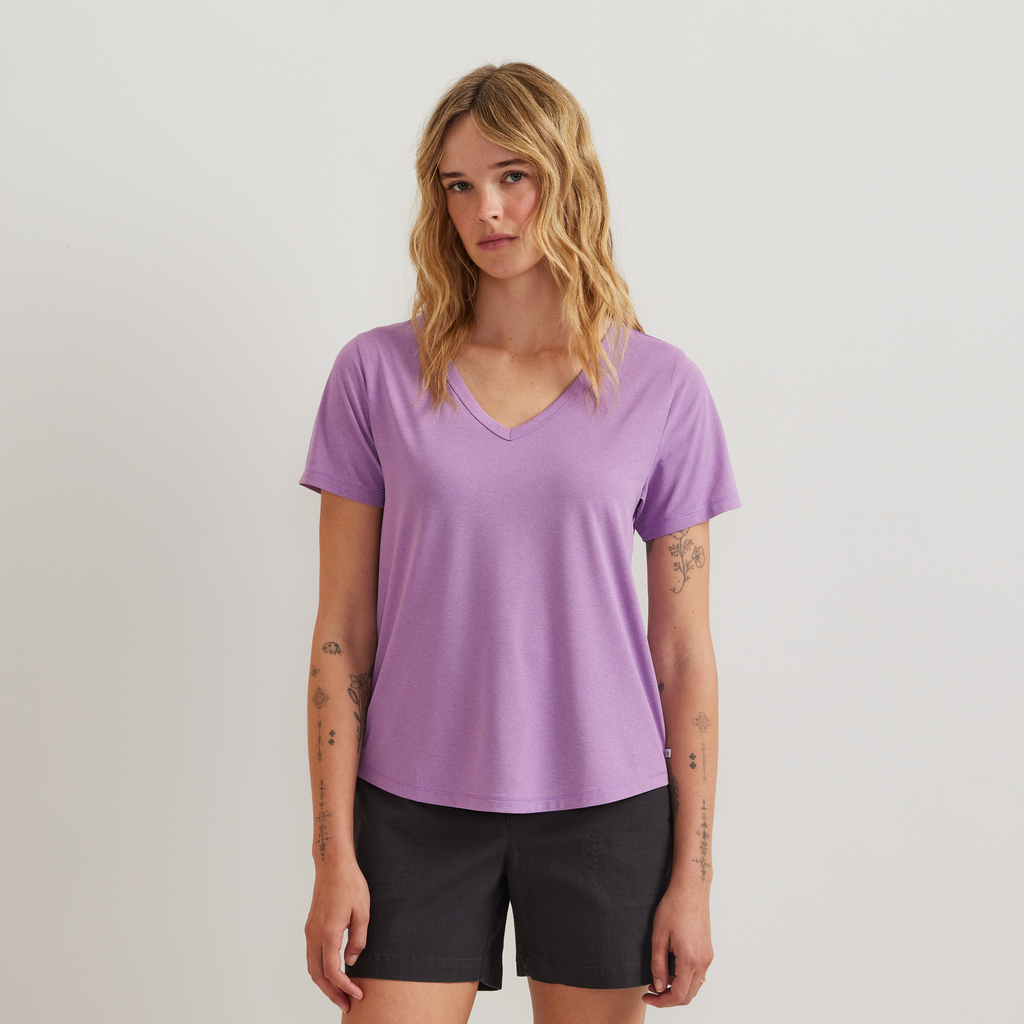 Women's Trek Light Hike Short-Sleeve V-Neck T-Shirt