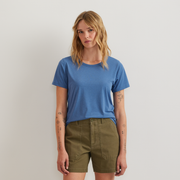 Women's Trek Light Hike Short-Sleeve Crewneck T-Shirt - Tile Blue