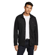Men's Faux Shearling-Lined Thermal Shirt - Sea Blue