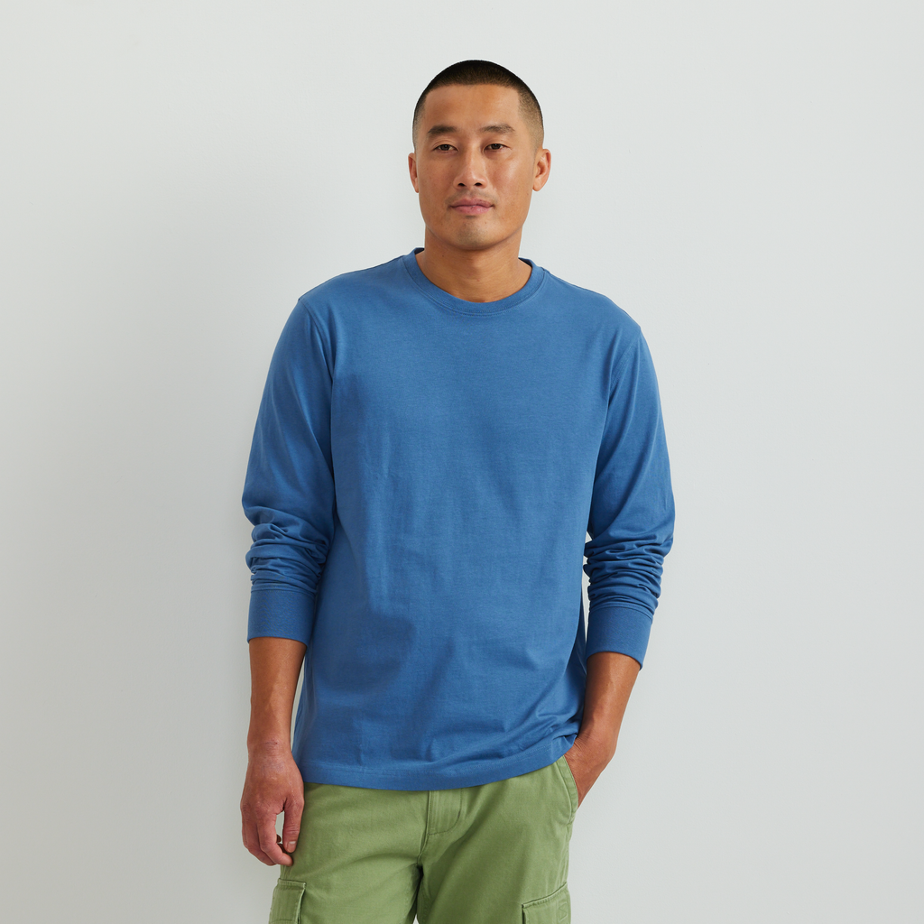 Men's Legend Wash 100% Cotton Long-Sleeve Classic T-Shirt