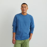 Men's Legend Wash 100% Cotton Long-Sleeve Classic T-Shirt - Tile Blue