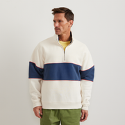 Men's Vintage Soft 1/4-Zip - Stripe - Ivory