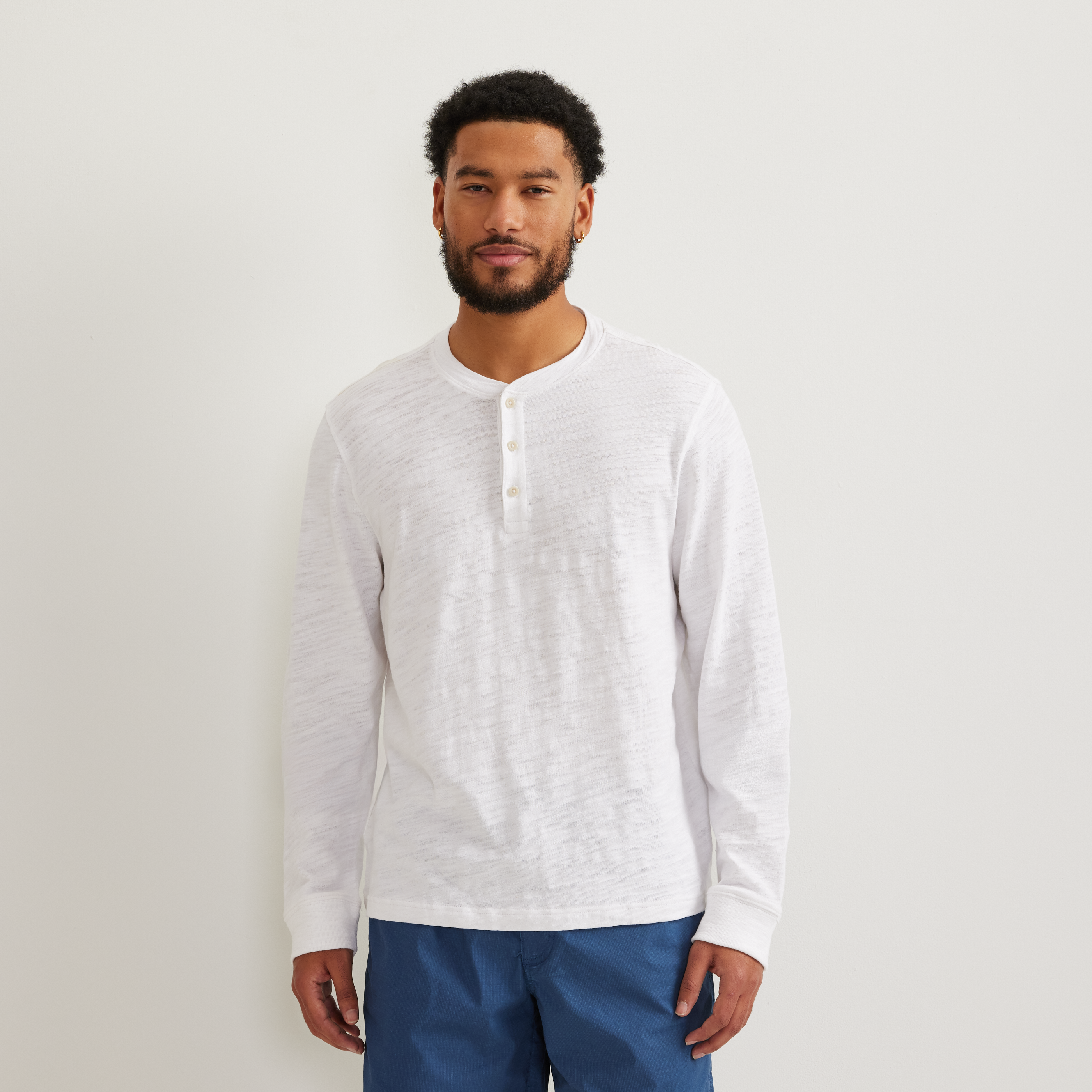 Men's Slub Jersey Henley