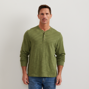Men's Slub Jersey Henley - Palm