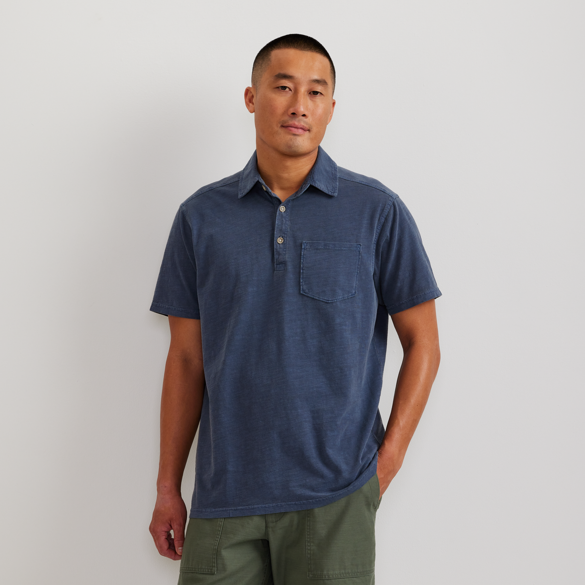 Men's Sunwashed Cotton Pocket Polo