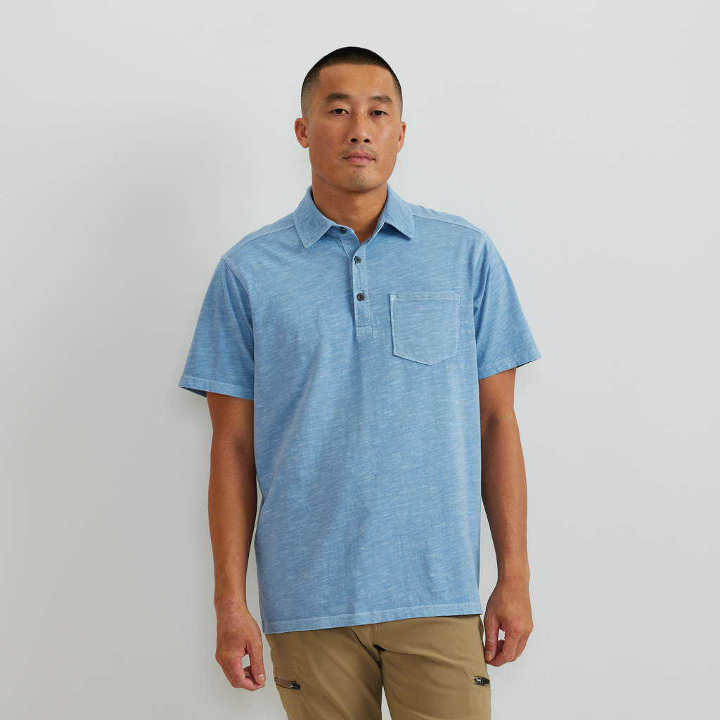 Men's Sunwashed Cotton Pocket Polo