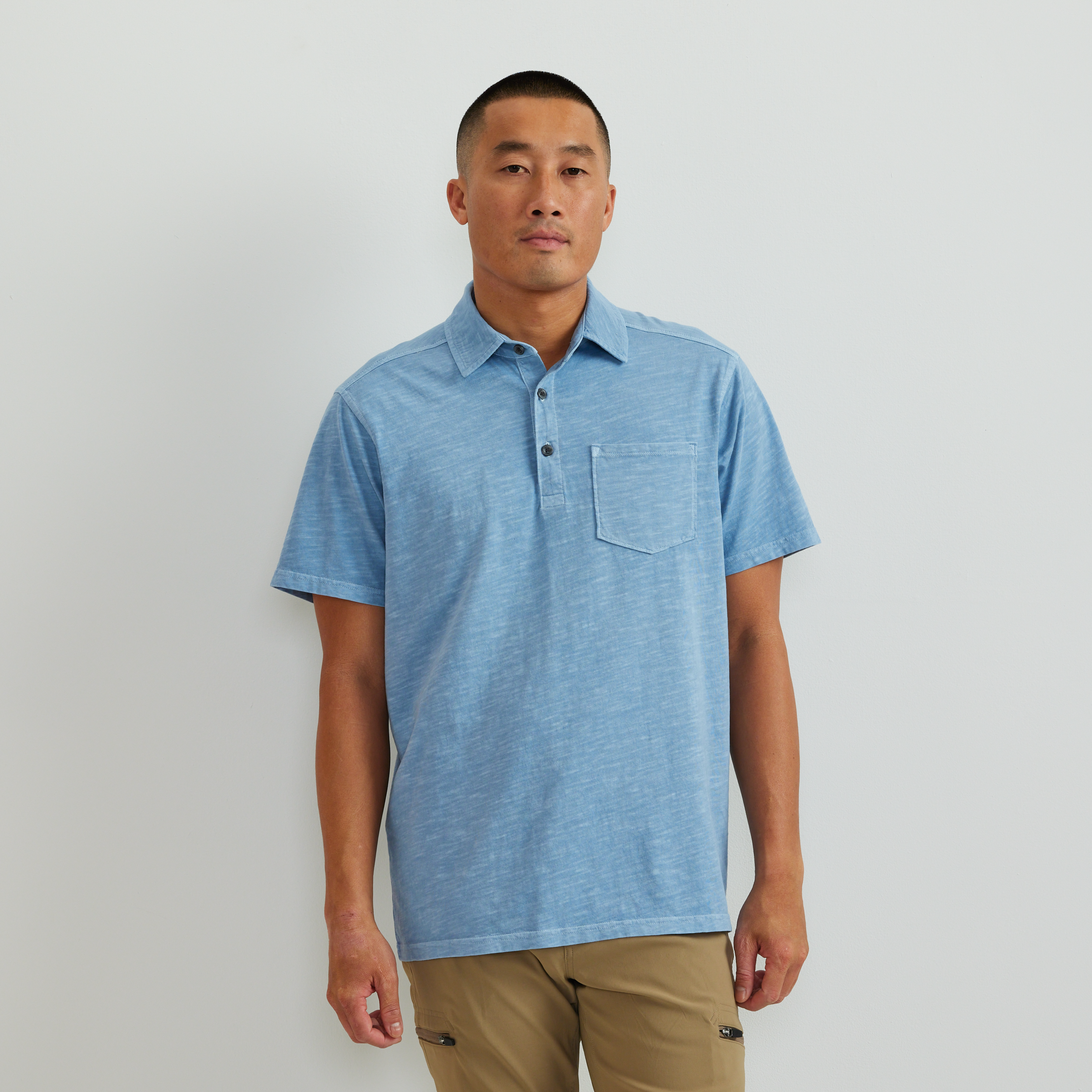 Men's Sunwashed Cotton Pocket Polo