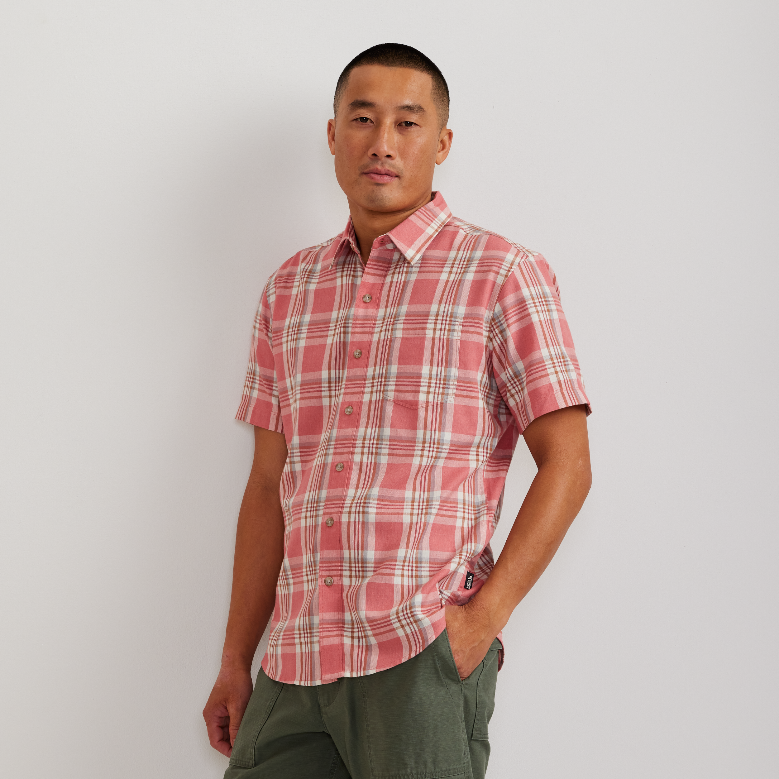 Men's Tidelands Short-Sleeve Yarn-Dyed Textured Shirt