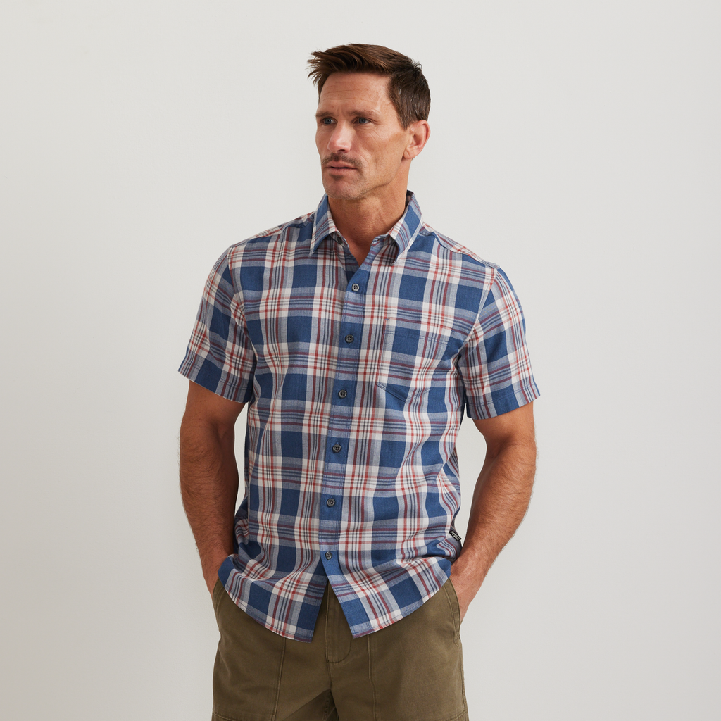 Men's Tidelands Short-Sleeve Yarn-Dyed Textured Shirt