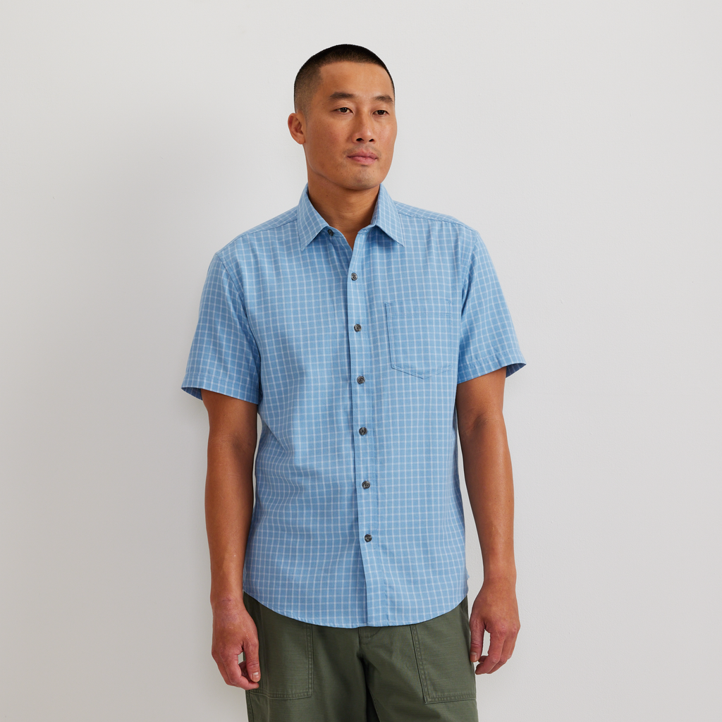 Men's Tidelands Short-Sleeve Yarn-Dyed Textured Shirt