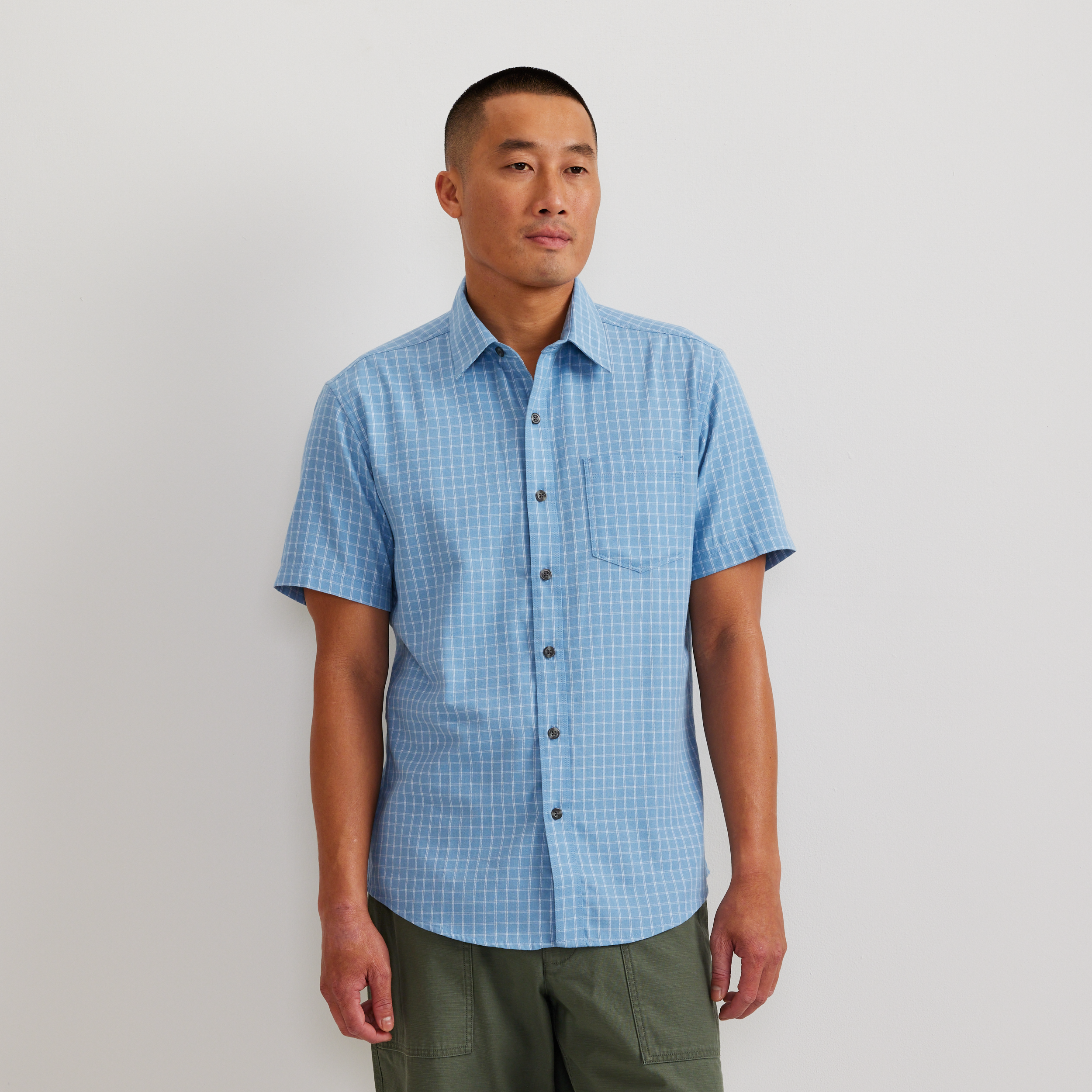 Men's Tidelands Short-Sleeve Yarn-Dyed Textured Shirt