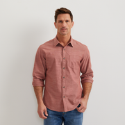 Men's Camano Long-Sleeve Shirt - Mineral Red