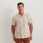 Men's Novelty Camp Shirt- Stripe