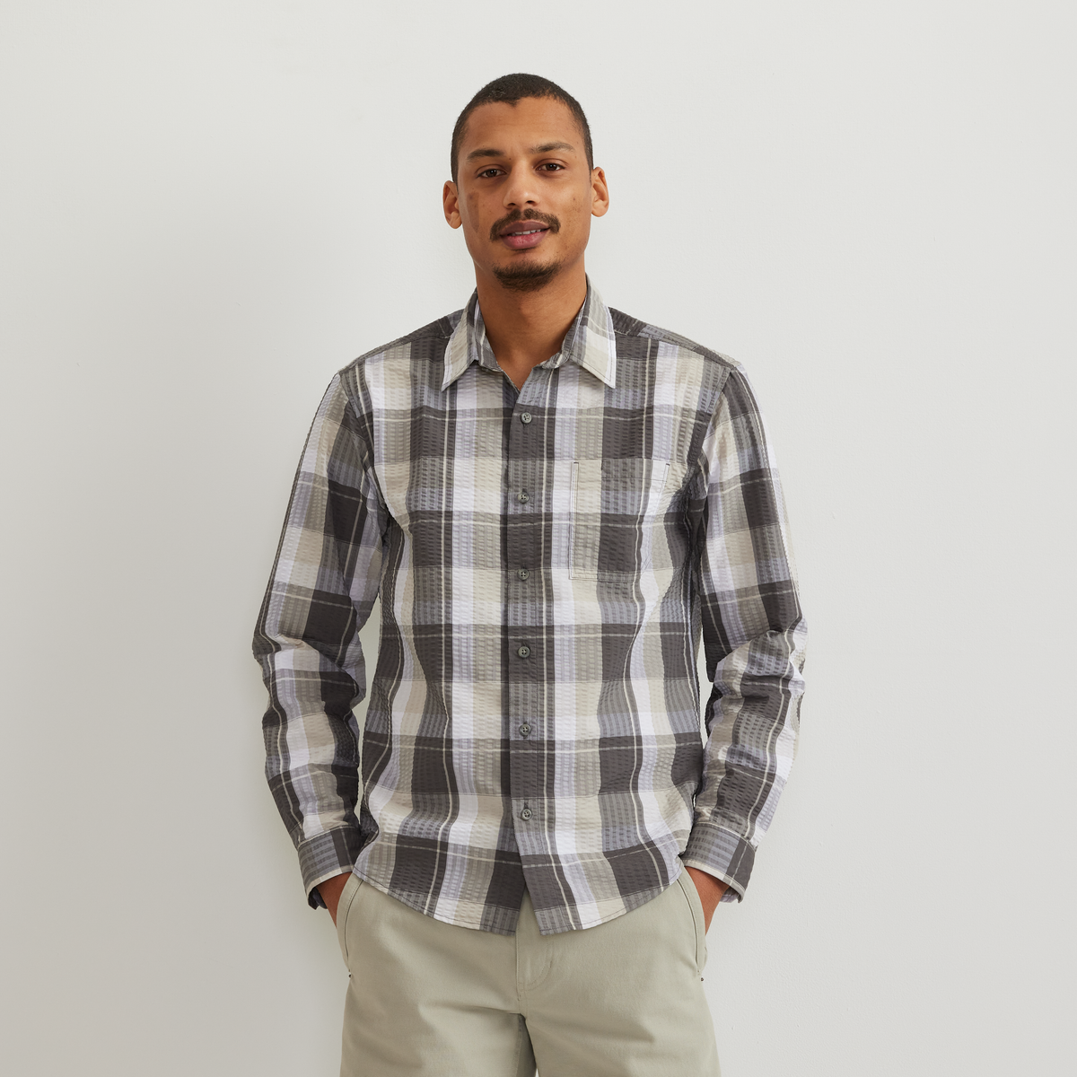 Men's Long-Sleeve Pack It 3.0 Seersucker Shirt