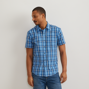 Men's Short-Sleeve Pack It 3.0 Seersucker Shirt - Bluebell