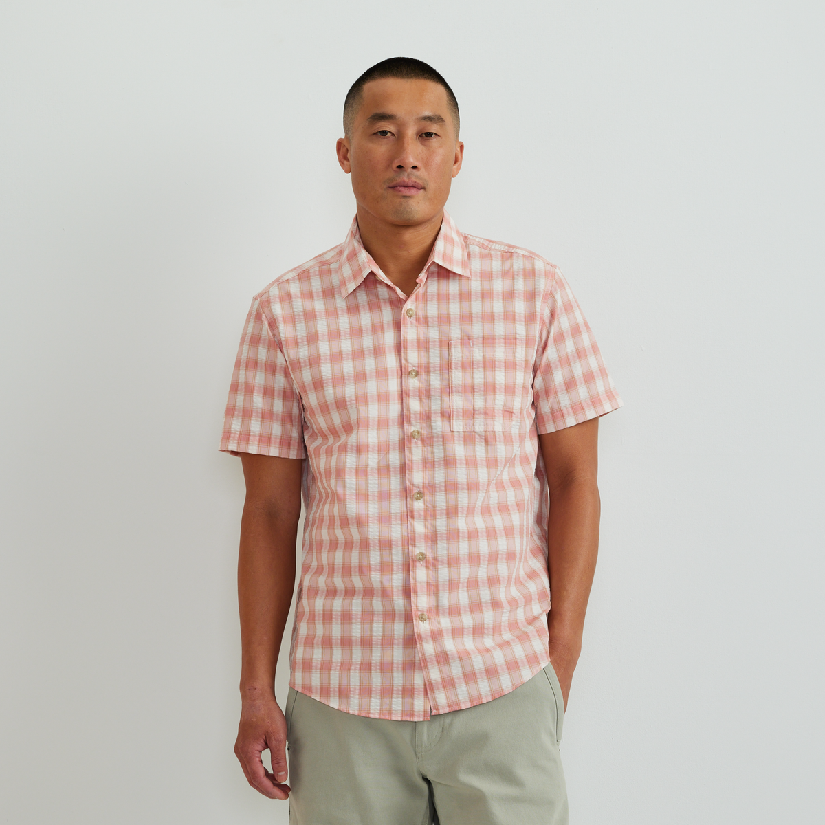 Men's Short-Sleeve Pack It 3.0 Seersucker Shirt