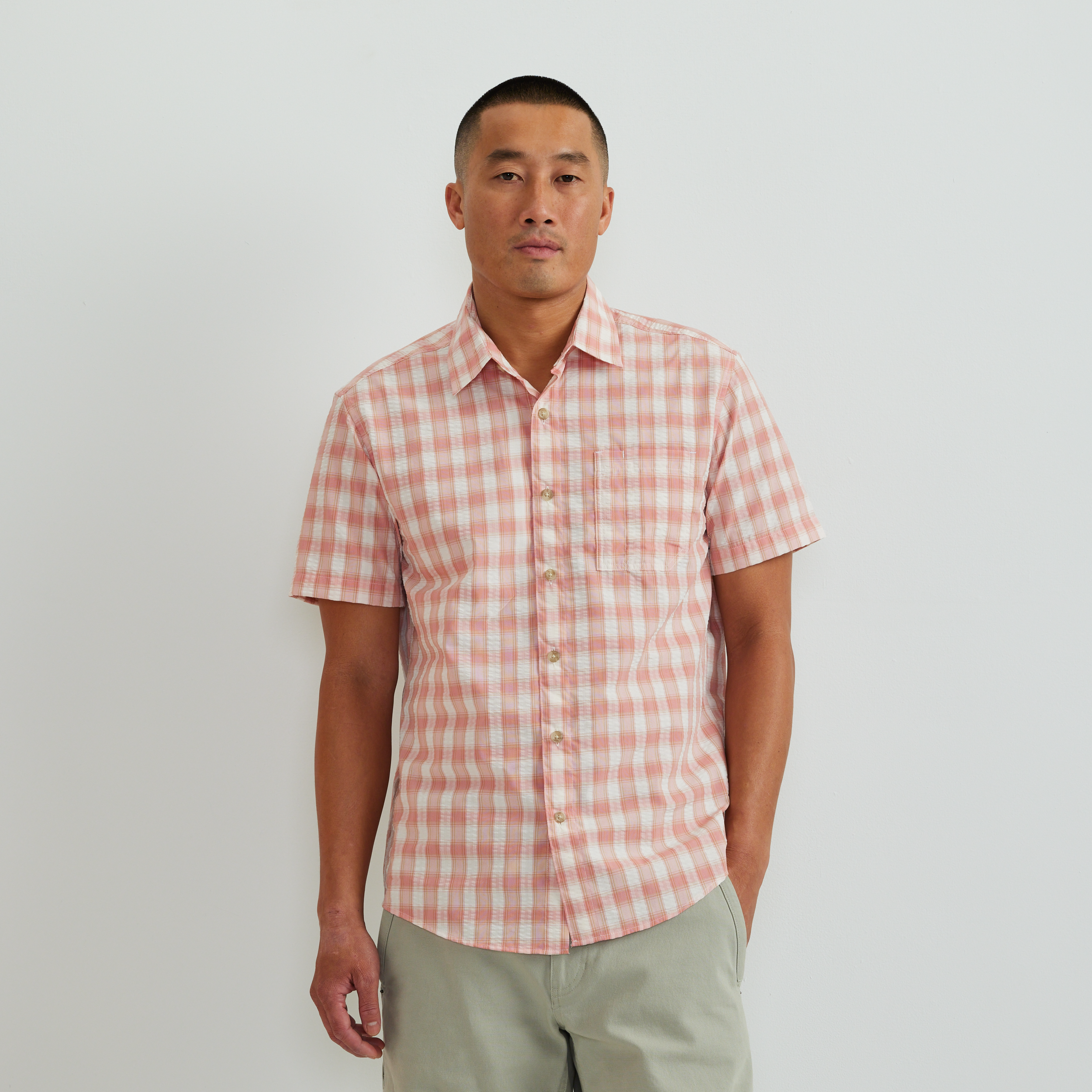 Men's Short-Sleeve Pack It 3.0 Seersucker Shirt