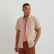 Men's Baja Short-Sleeve Shirt - Print - Paprika