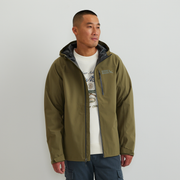 Men's Cloud Cap Waterproof Stretch Hooded Rain Jacket - Alder
