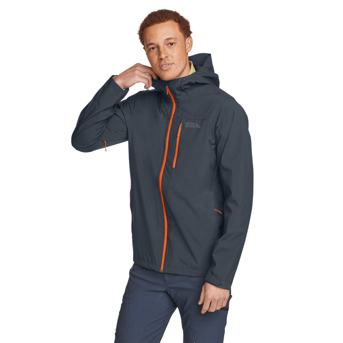 Men's Cloud Cap Waterproof Stretch Hooded Rain Jacket