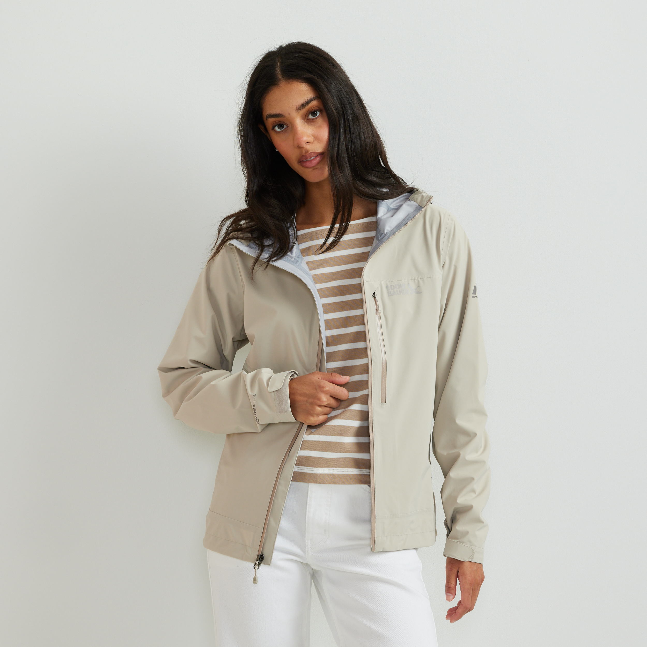 Women's Cloud Cap 3L Waterproof Stretch Hooded Rain Jacket