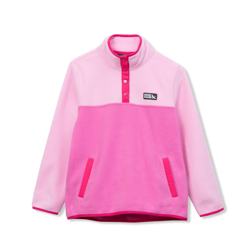 Girls Quest Fleece Snap Neck Pullover