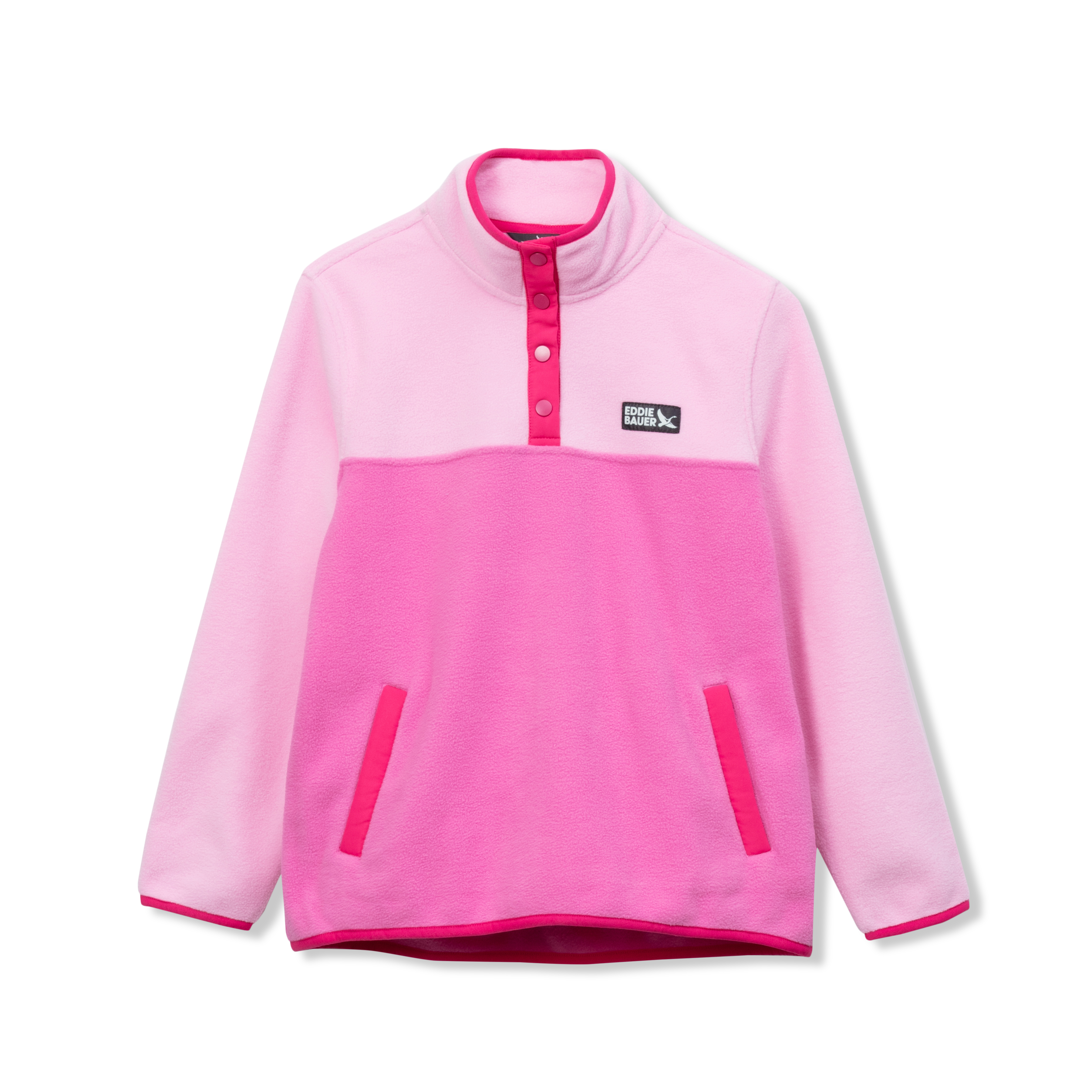 Girls Quest Fleece Snap Neck Pullover