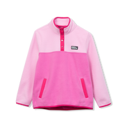 Girls Quest Fleece Snap Neck Pullover - CARNATION