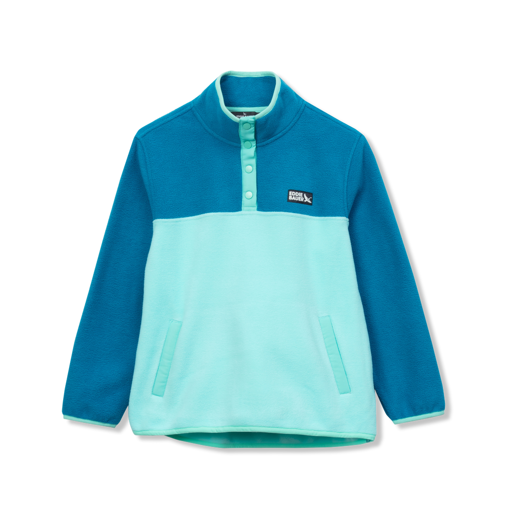 Girls Quest Fleece Snap Neck Pullover