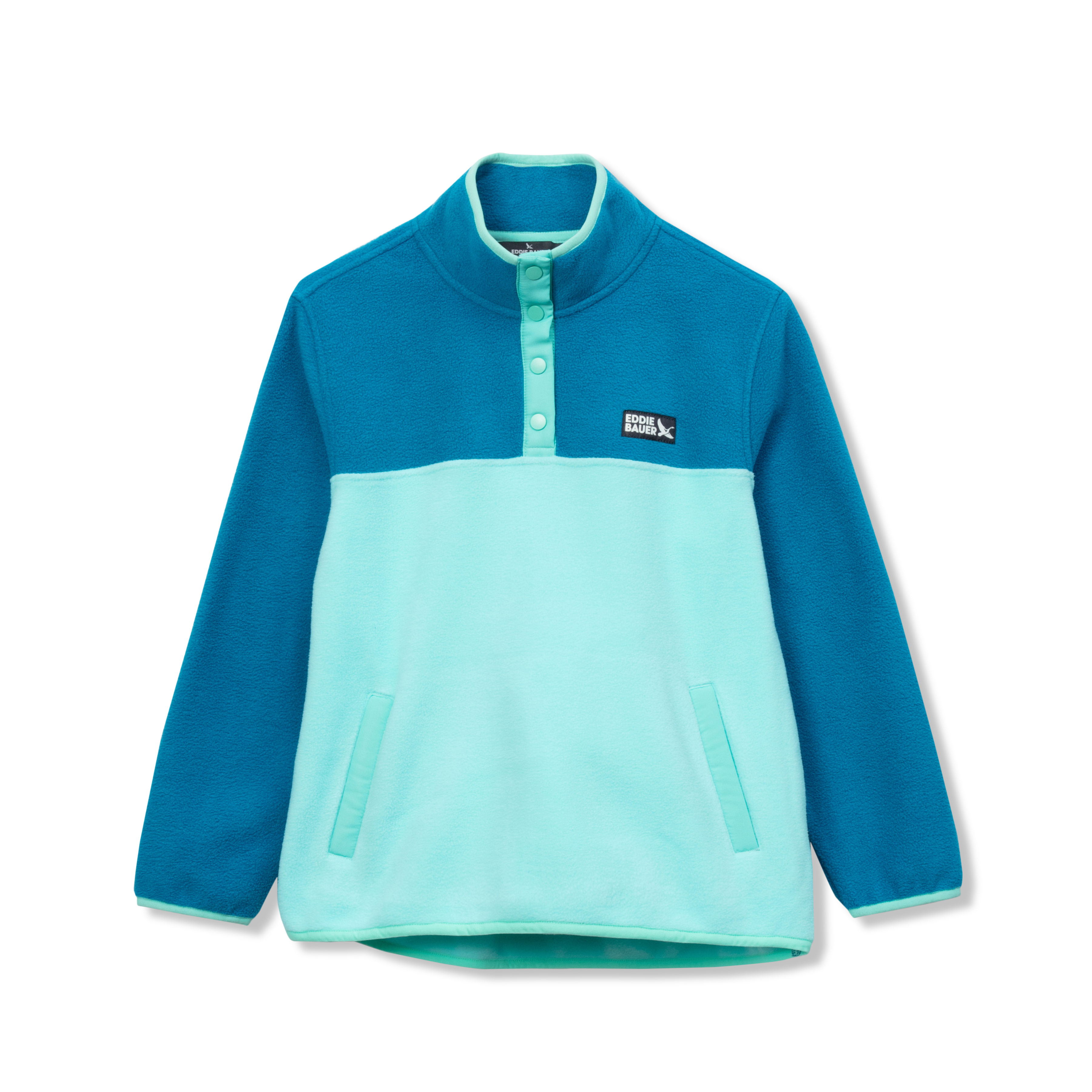 Girls Quest Fleece Snap Neck Pullover