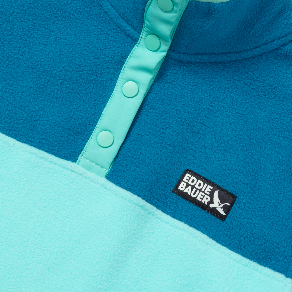 Girls Quest Fleece Snap Neck Pullover