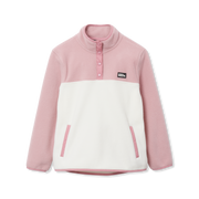 Girls Quest Fleece Snap Neck Pullover - SOFT PINK
