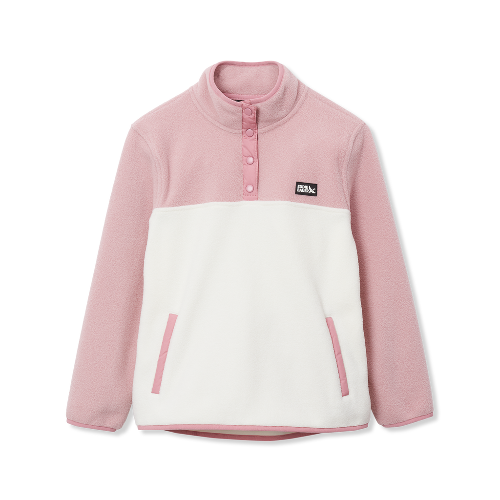 Girls Quest Fleece Snap Neck Pullover