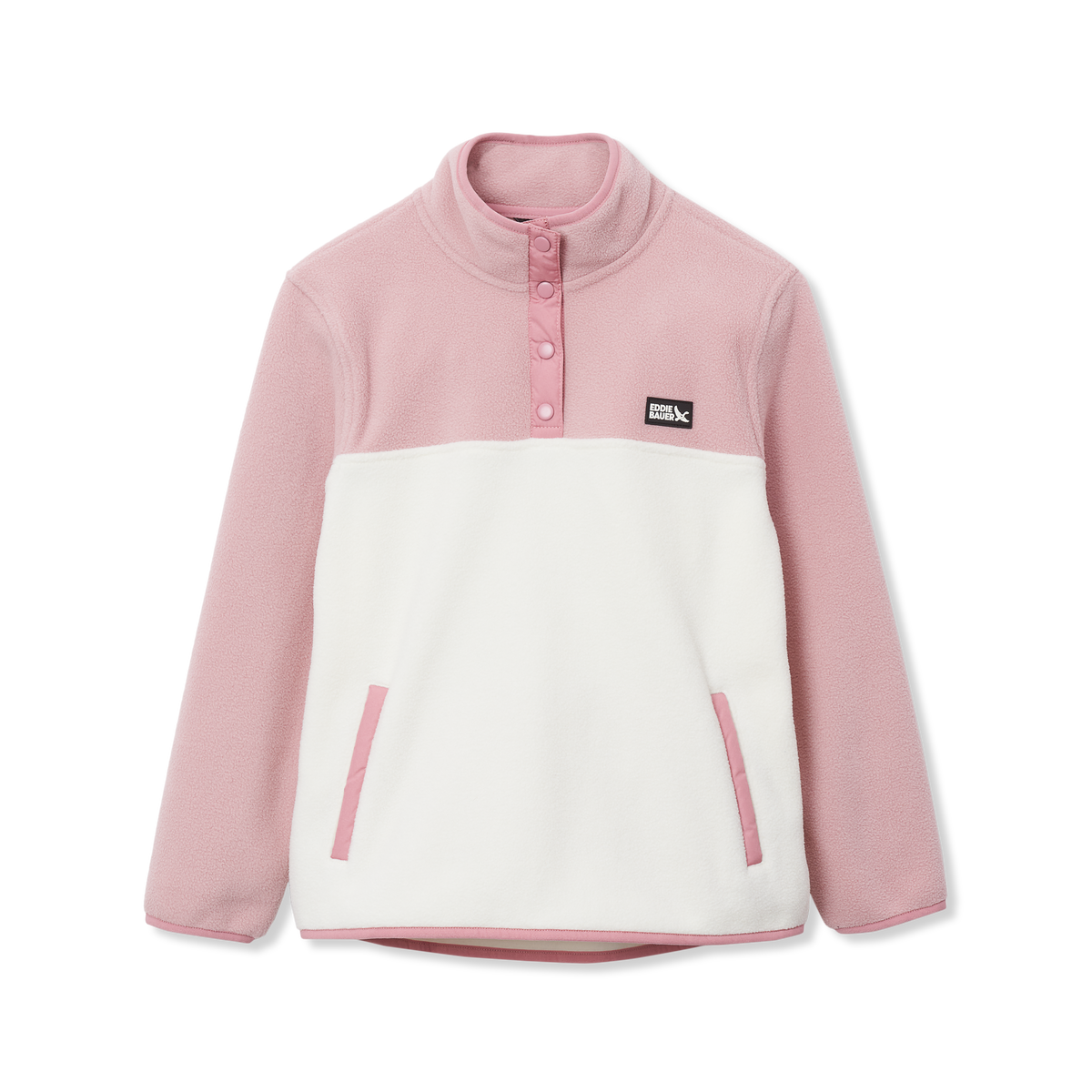 Girls Quest Fleece Snap Neck Pullover