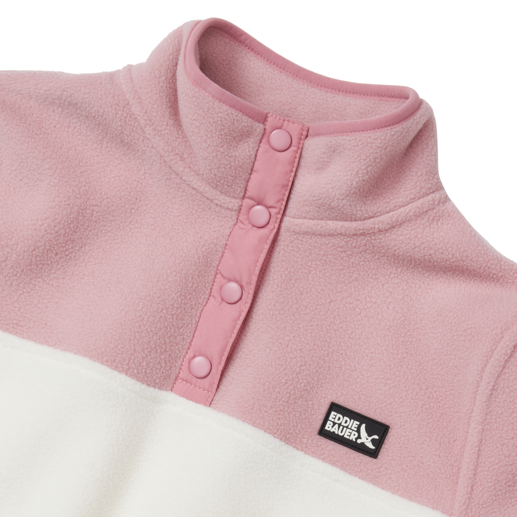 Girls Quest Fleece Snap Neck Pullover