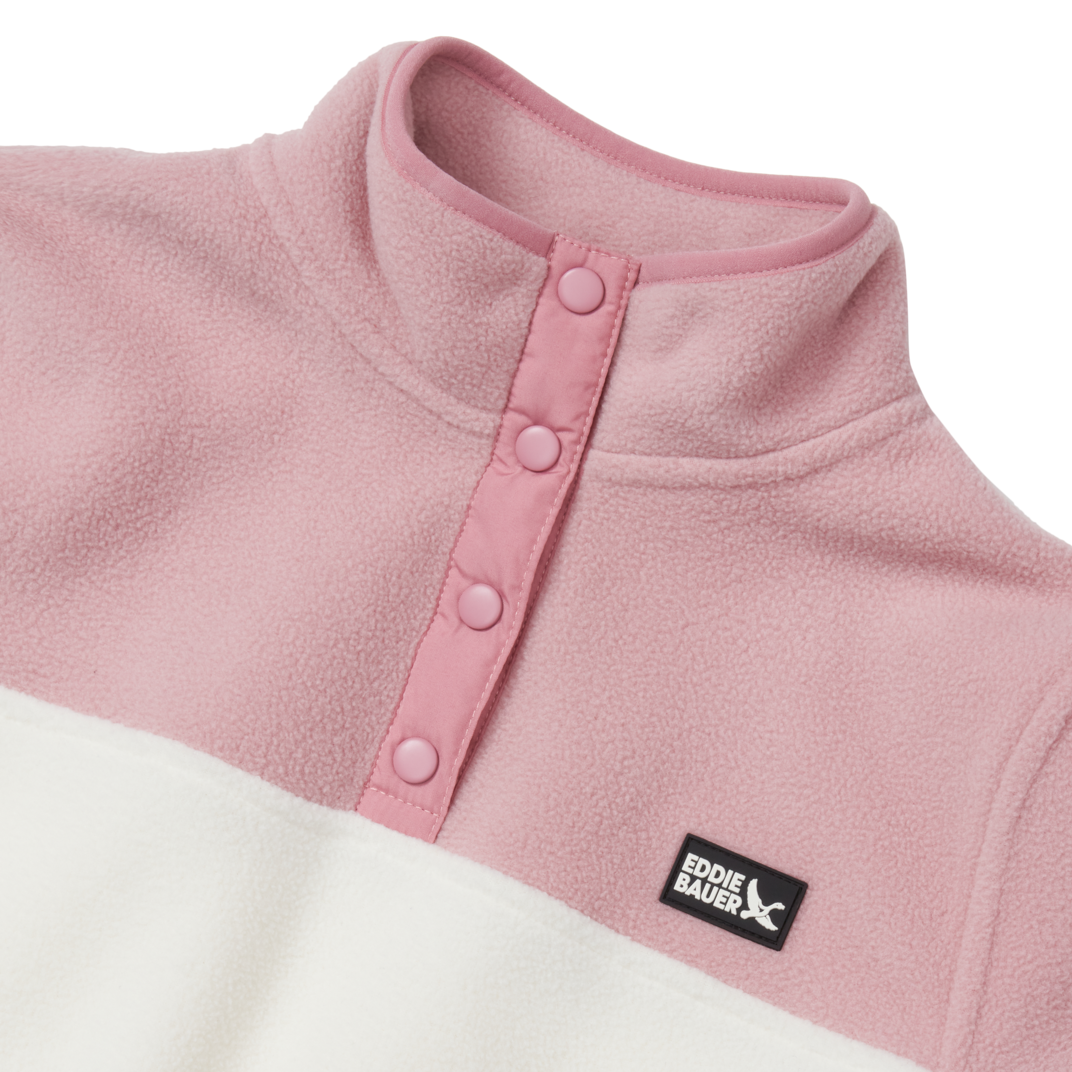 Girls Quest Fleece Snap Neck Pullover