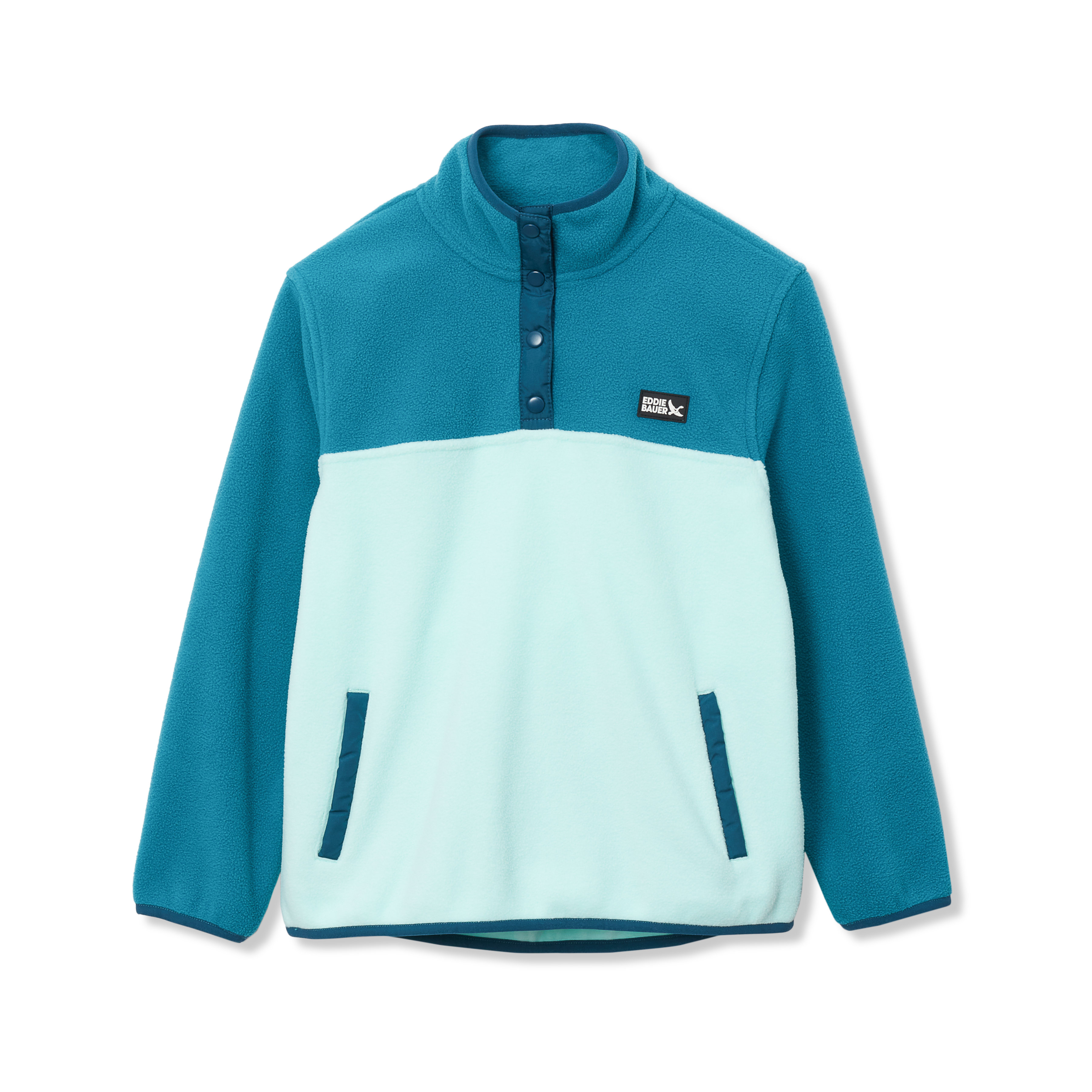 Girls Quest Fleece Snap Neck Pullover