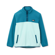 Girls Quest Fleece Snap Neck Pullover - TILE BLUE