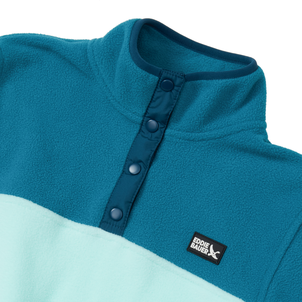 Girls Quest Fleece Snap Neck Pullover