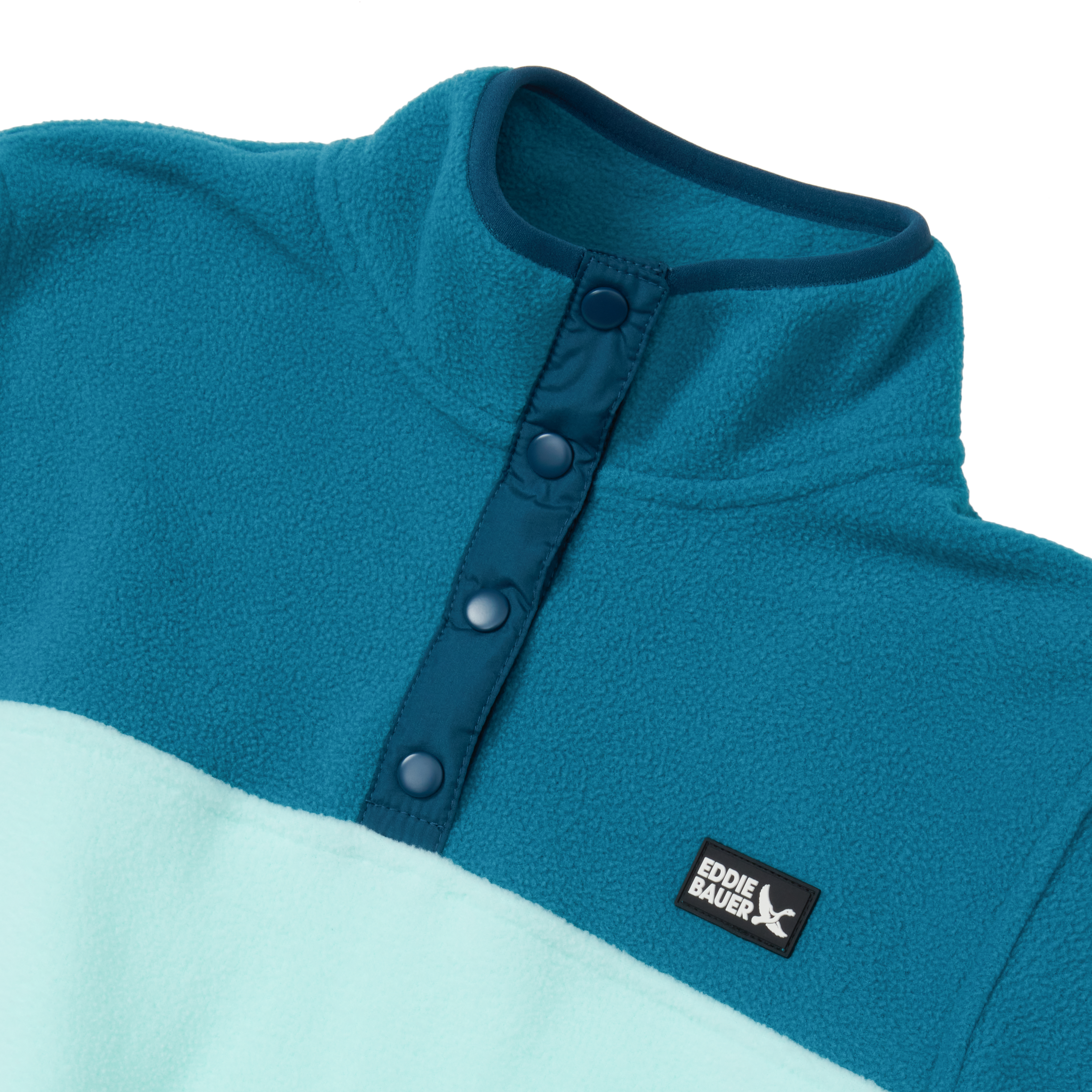 Girls Quest Fleece Snap Neck Pullover