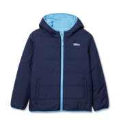 Girls Deer Harbor Reversible Hooded Jacket - PEACOAT